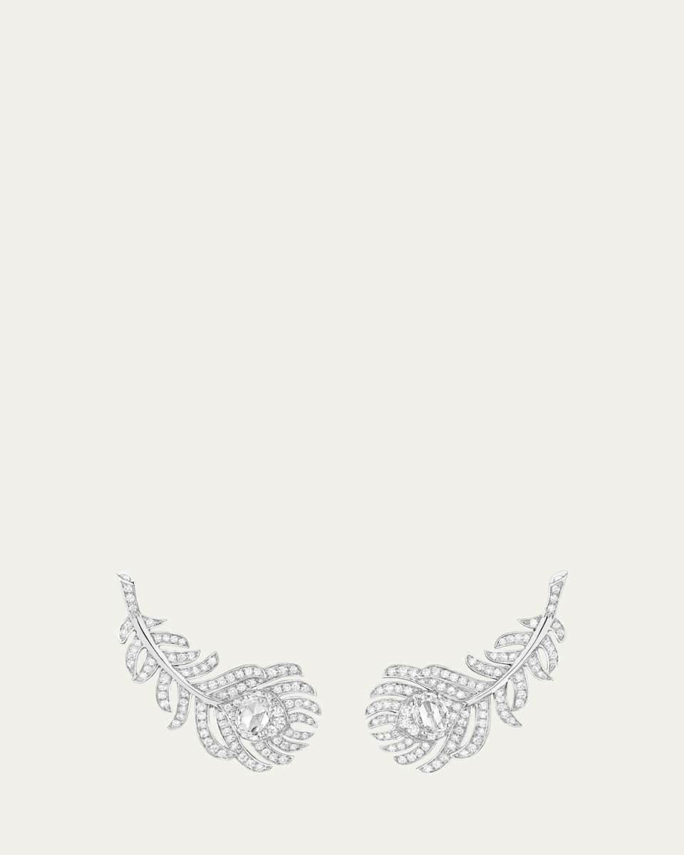 Plume de Paon Diamond Ear Clips